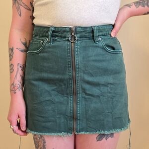 Free People We The Free Denim Zip It Up Mini Skirt